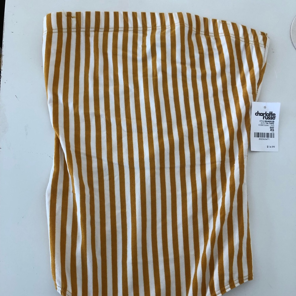 Strapless Striped bodysuit